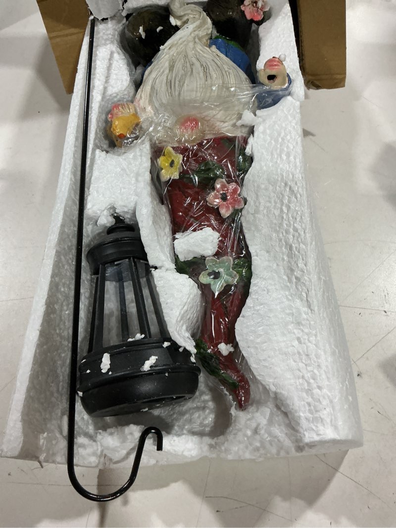 Condition photo showing Good Condition for pohabery gnomes outdoor statue with solar lights,solar garden gnomes decorations for yard patio outside gnome garden decor, gnomes gifts for women mom
