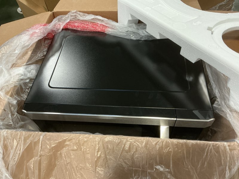 Condition photo showing New/Like New for COMMERCIAL CHEF Small Microwave 1.6 Cu. Ft. Countertop Microwave with Touch Controls & Digital Display, Stainless Steel Microwave & 10 Power Levels, Outstanding Portable Microwave with Handle Stainless Steel 1.6 Cubic Feet