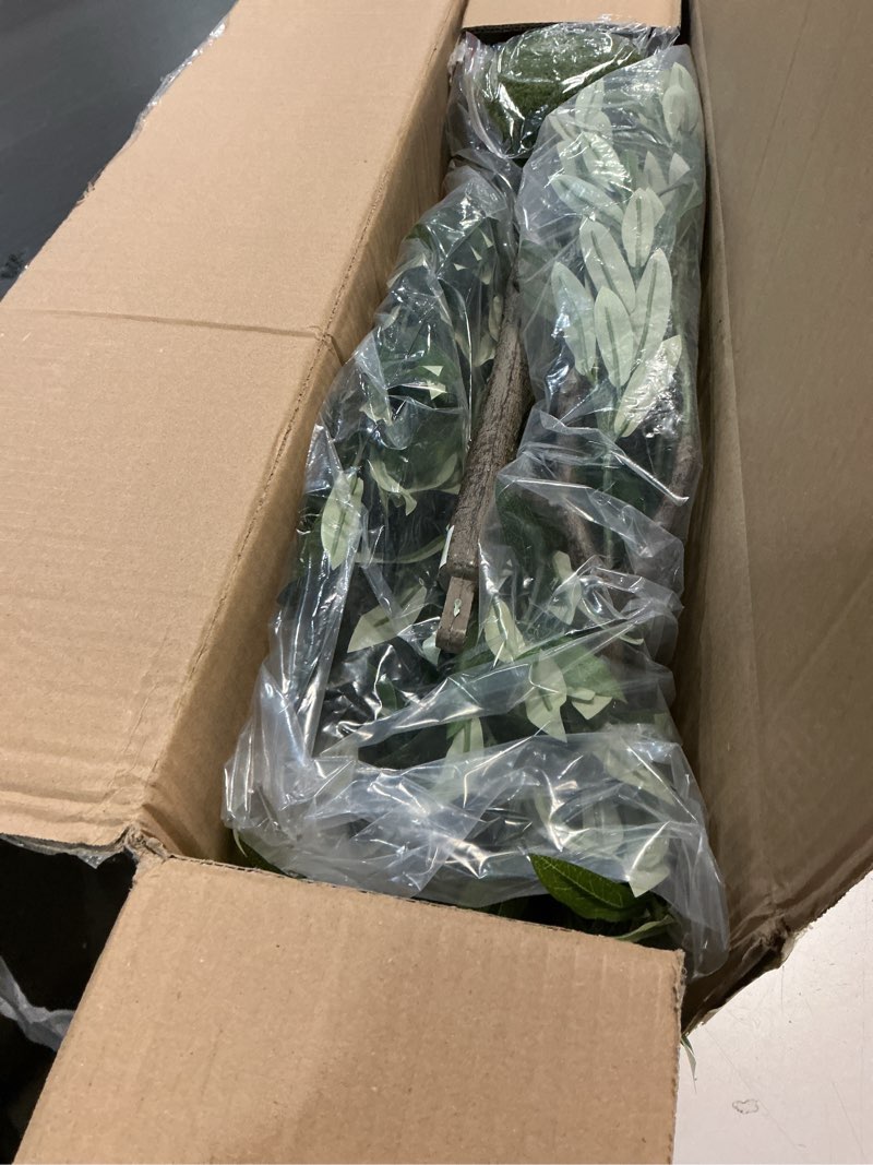 Condition photo showing Good Condition for alupssuc 6ft olive tree artificial indoor, fake tree potted faux olive trees with lifelike fruits and realistic leaves, artificial plants indoor fake plants for modern home office living room decor