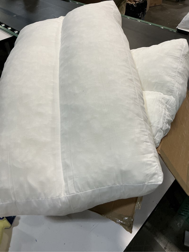 Condition photo showing As Is for Care Label   Pillow 31.5 in x 18 in set of 3 White 