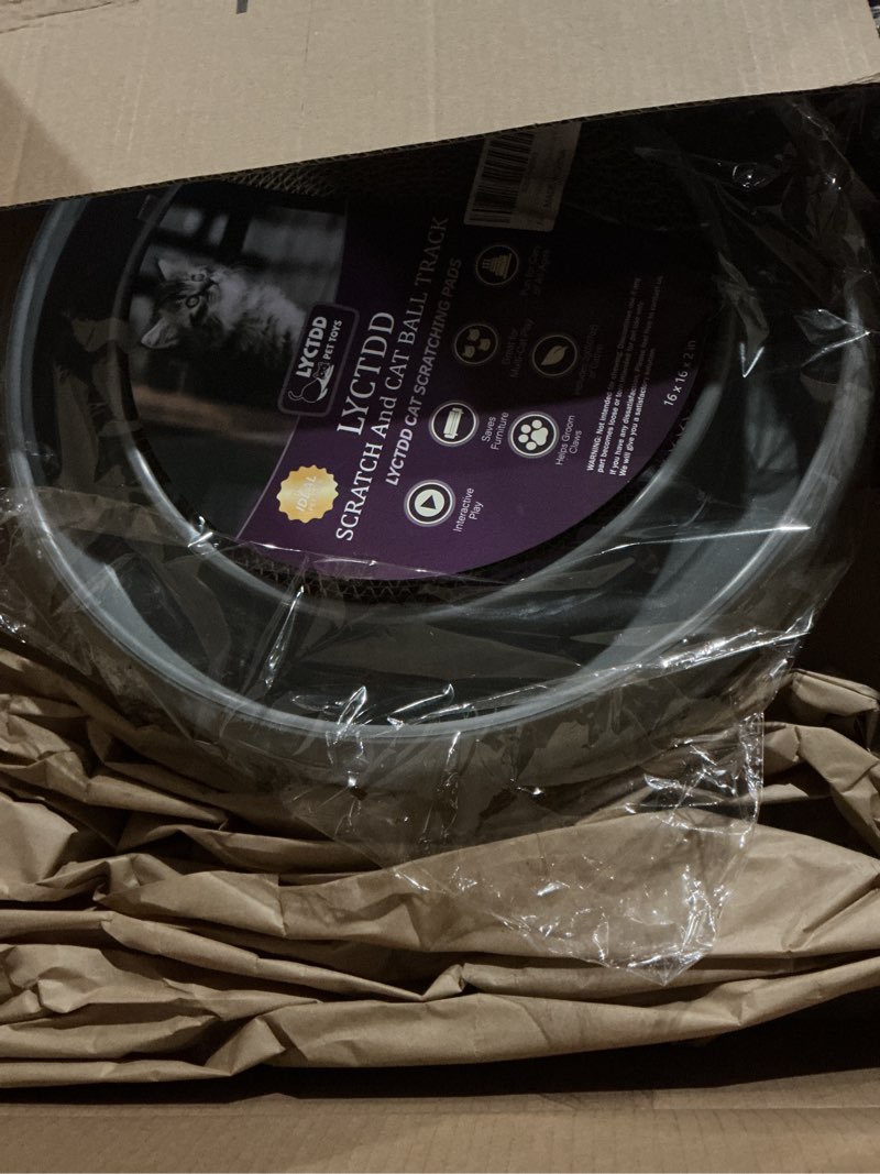 Condition photo showing Good Condition for Interactive Cat Ball Track Toy for Indoor Cats, Cat Scratching Board & Exercise Set for Bored Indoor Adult and Kitten Mental & Physical Stimulation, with Spare Ball to Prevent Loss (Grey)