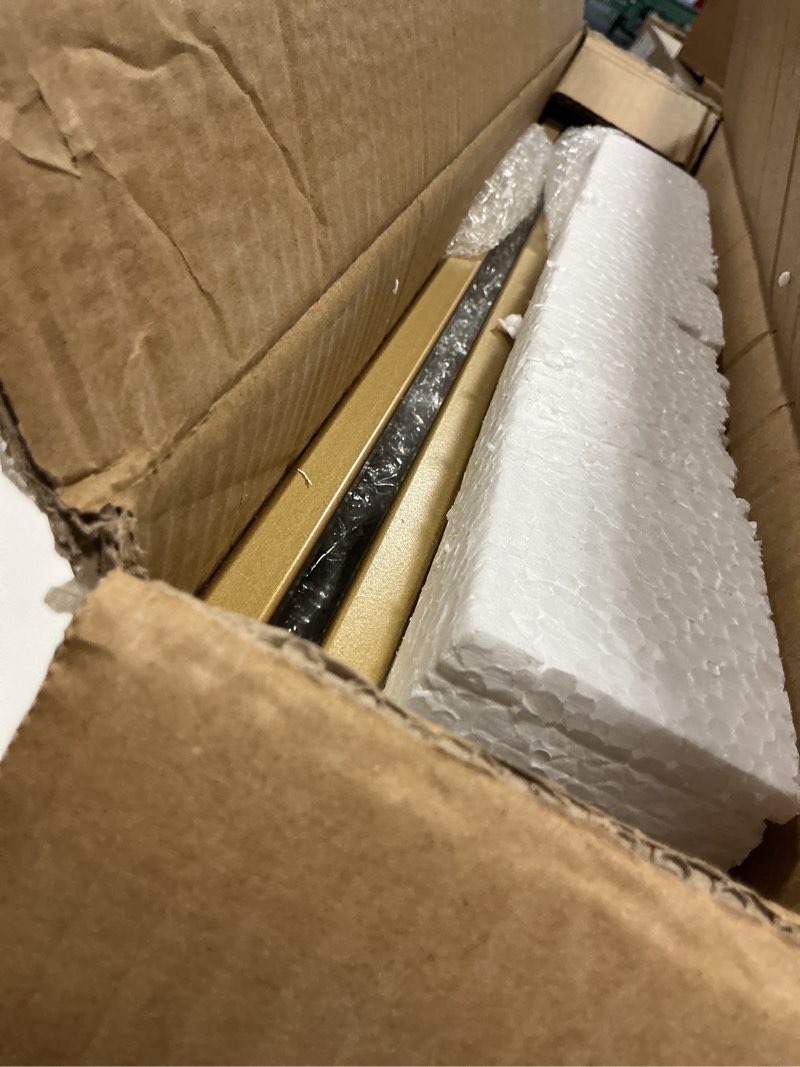 Condition photo showing Good Condition for HollyHOME Small Round Metal End Table, Accent Indoor&Outdoor Coffee Side Table, Snack Sofa Table for Living Room, Anti-Rust Decorative Plant Stand, (D) 14.5" x(H) 25", Gold&Pink