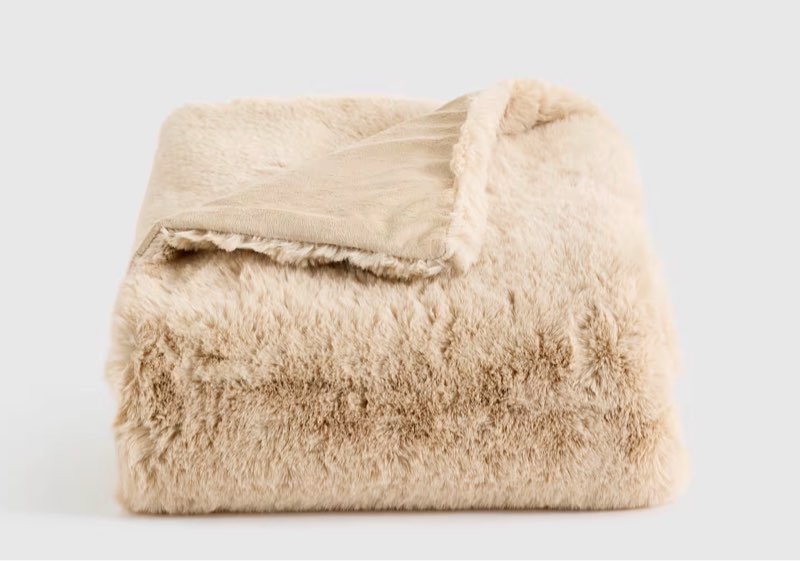 luxury faux fur throw