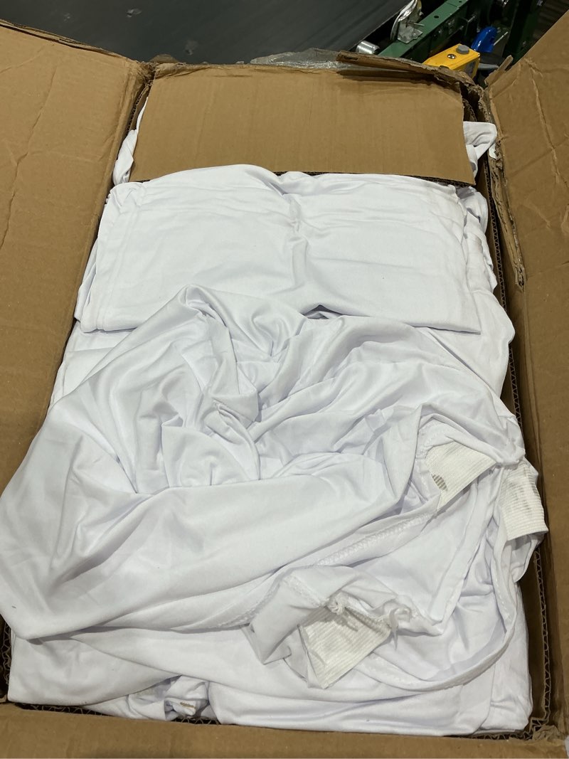 Condition photo showing Good Condition for 100 pcs white washable removable universal for wedding party dining banquet polyester spandex stretch slipcovers chair covers white-a 100pcs