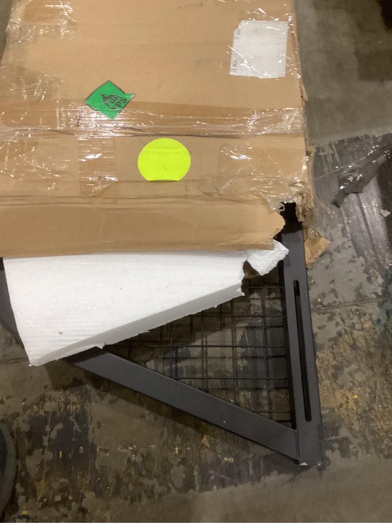 Condition photo showing As Is for AA-Racks Model HX-502 Extendable Steel Removable Pickup Truck Headache Rack with Protective Set, Sandy Black Black - Half Louvered Rack