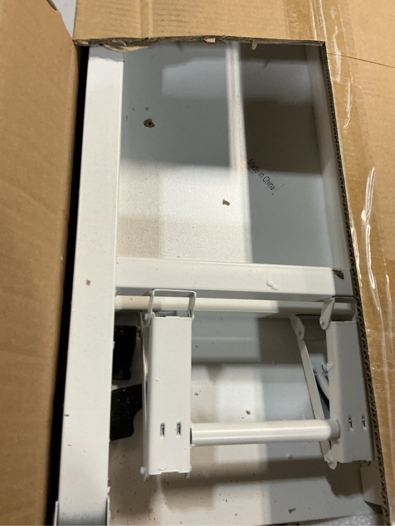 Condition photo showing As Is for Need 31.5 Inch Folding Computer Desk for Small Spaces, White Study Foldable Writing Table for Home Office, Bedroom, Dorm Room & Student, No Assembly 31.5 inches White