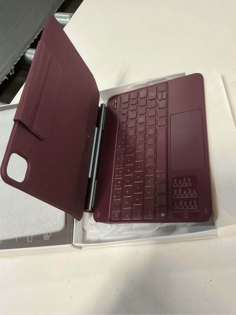 Condition photo showing Good Condition for typecase edge keyboard case for ipad air 11-inch(m4/m3/m2, 2026/2025/2024), ipad pro 11" (4th/3rd/2nd/1st gen) & ipad air 10.9" 5/4th gen, multi-touch trackpad, 11-color backlight, raspberry