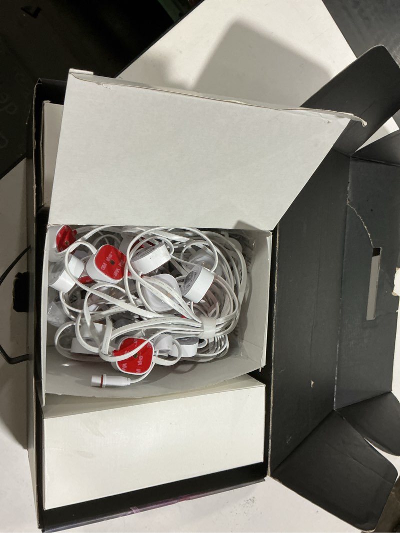 Condition photo showing As Is for Govee - Wi-Fi RGBIC Outdoor Permanent String Lights 100ft - White