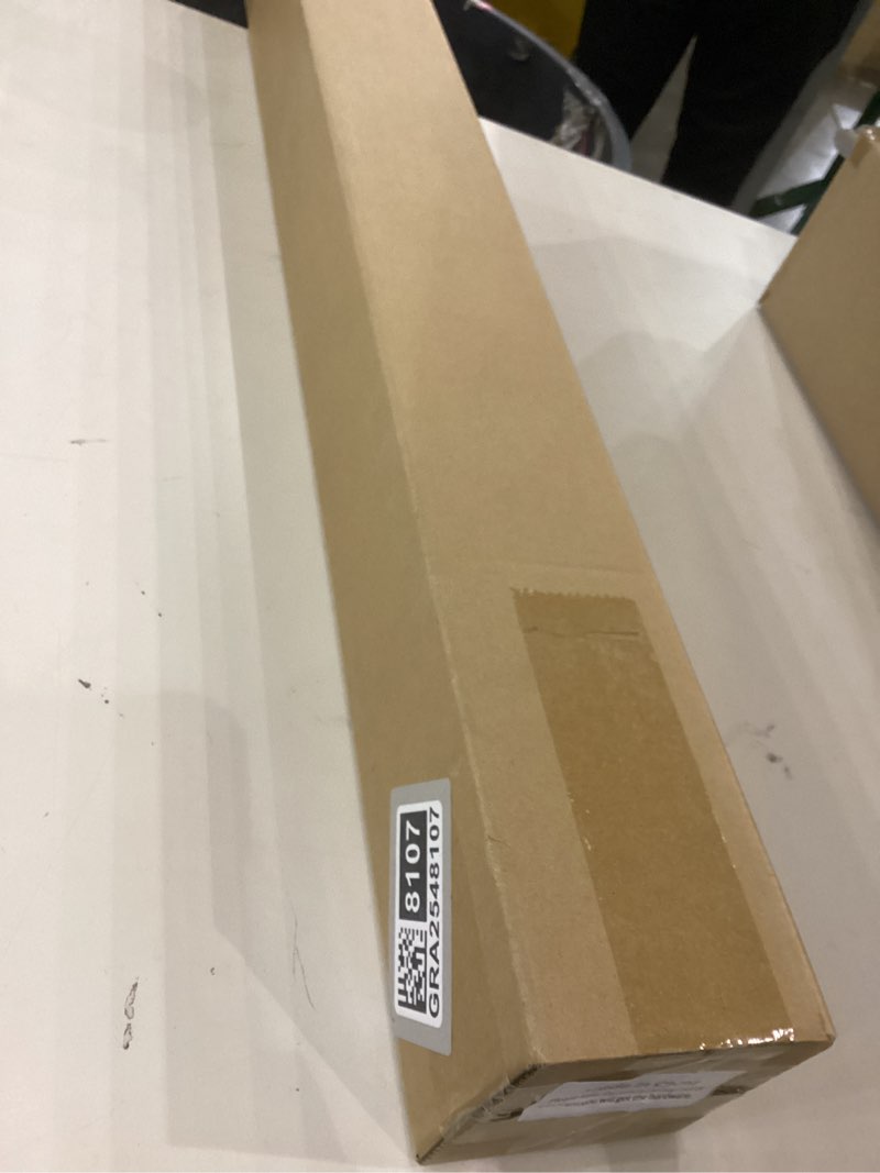 Condition photo showing New/Like New for Telescoping Curtain Rods for Windows 48 to 168 Inch Adjustable, 1 Inch Diameter Heavy Duty Black Drapery Rod Set with Clean Modern Finials 48’‘-168’‘