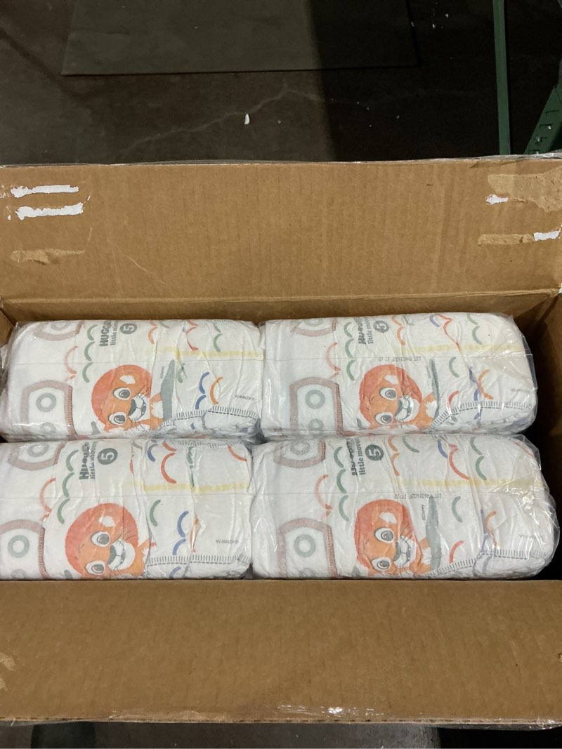 Condition photo showing New/Like New for Huggies Little Movers Baby Diapers, Size 4, 104 Ct