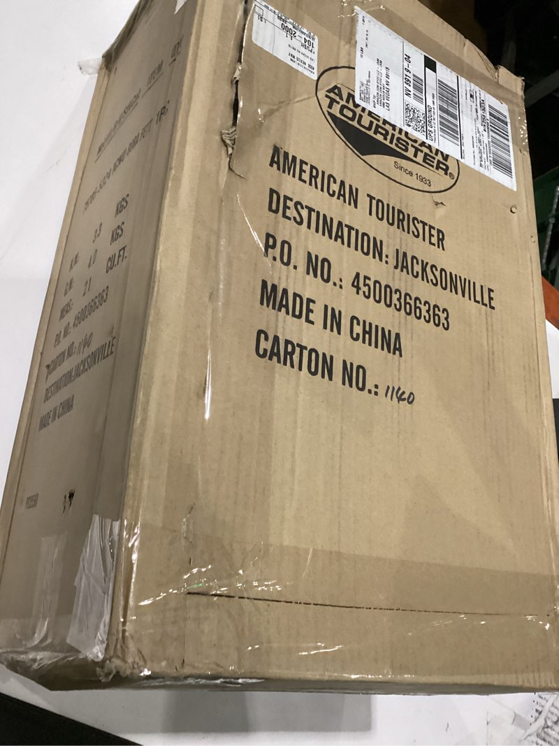 Condition photo showing Good Condition for american tourister suitcase green and red