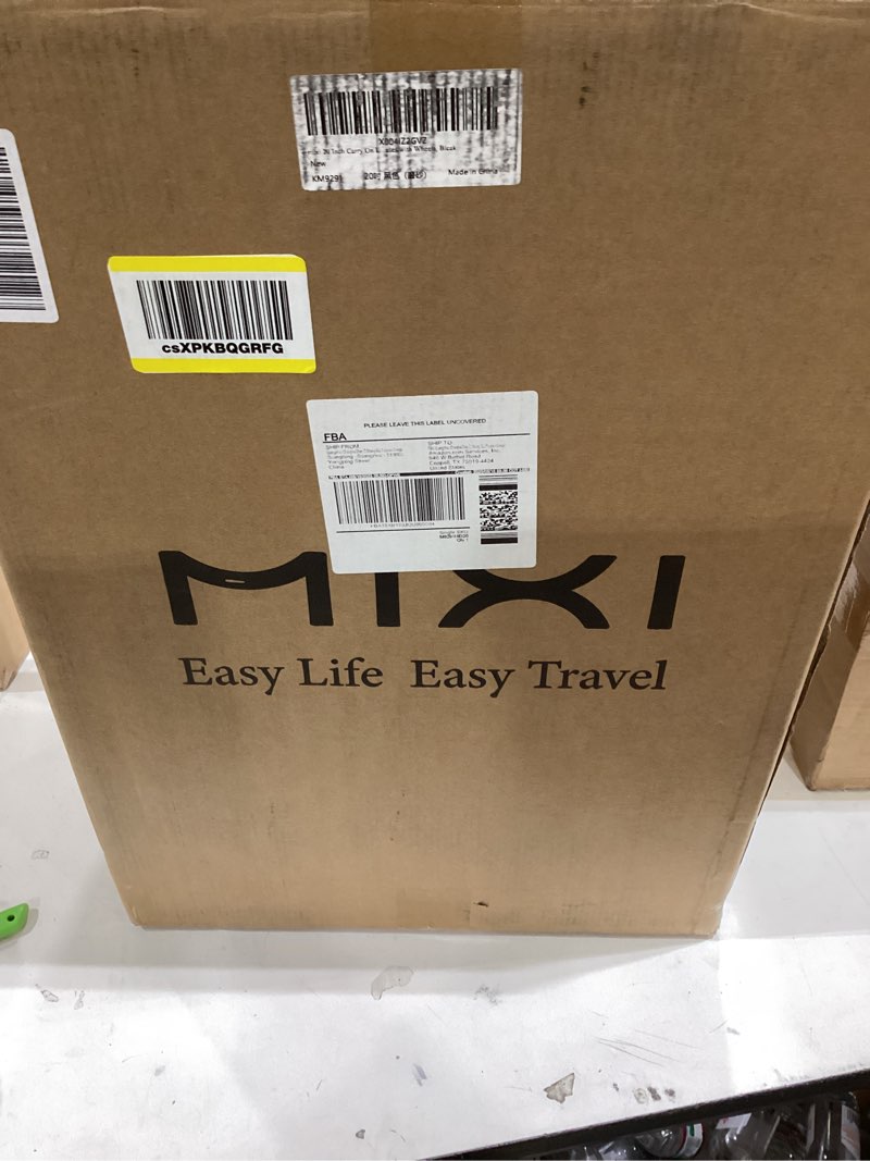 Condition photo showing New/Like New for Mixi lugage size 20 inch black