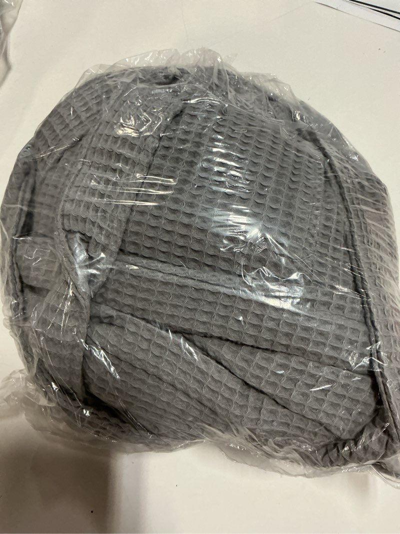Condition photo showing Good Condition for organic waffle bed blanket gray