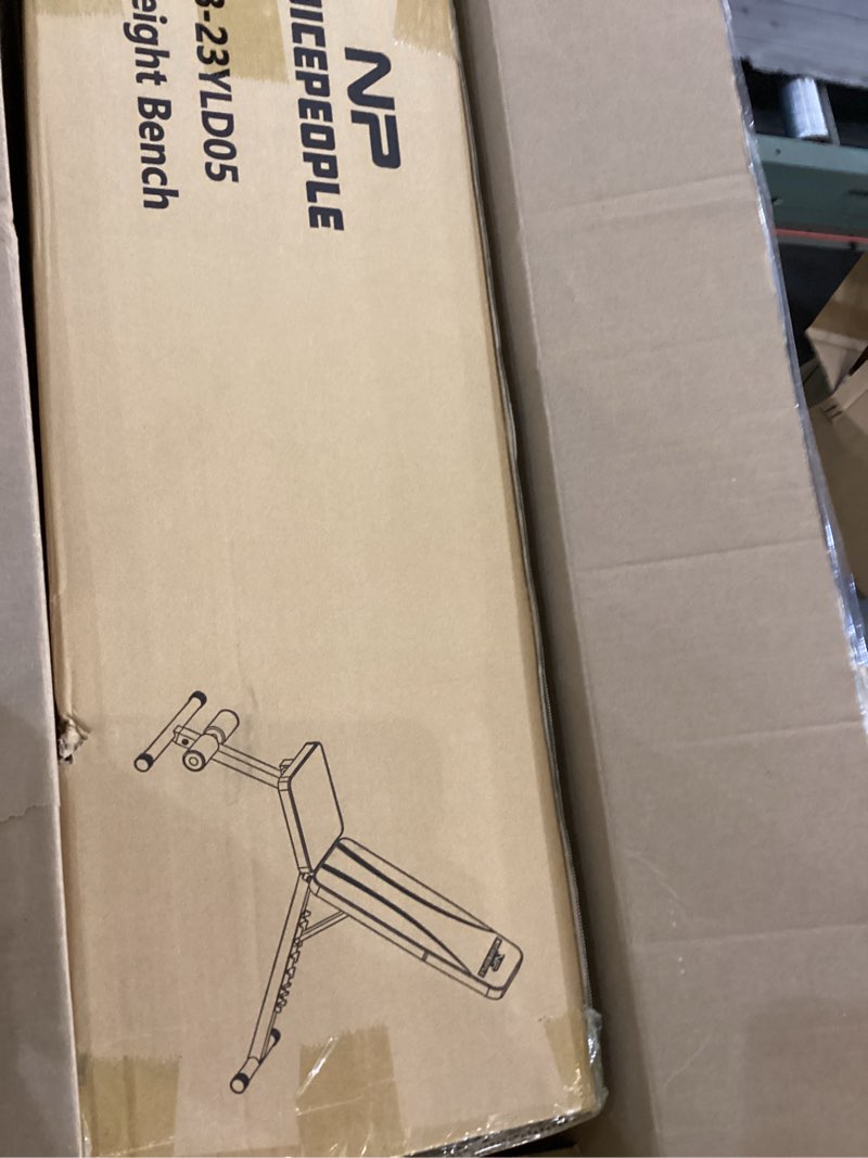 Condition photo showing As Is for NICEPEOPLE Basic Weight Bench for Home Gym, 8 Backrests Adjustable Bench with 660LBS Weight Capacity for Chest Shoulders Arms Muscles, Foldable and Compact for Small Space Apartment Room