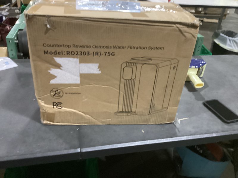 Condition photo showing As Is for (similar too) countertop reverse osmosis water filtration system