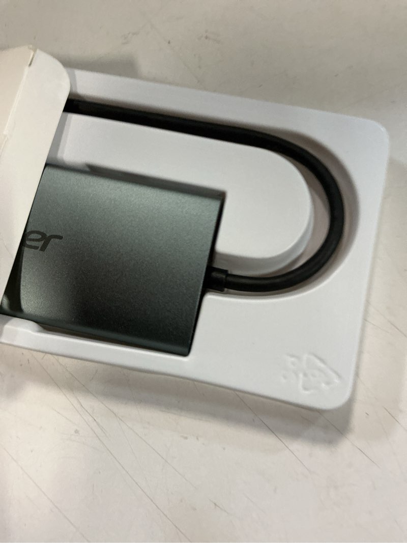 Condition photo showing New/Like New for Acer USB C Hub with 4k HDMI, 9-in-1 USB C to Ethernet Adapter, 5Gbps USBA 3.0 Docking Station, VGA Splitter, SD Card Reader, PD 100W Charging for MacBook, Acer, Laptops, Surface and More Space Grey