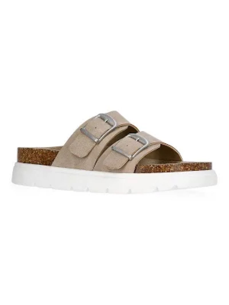 (Size:6)Weekend Academy Girls Double Buckle Platform Sandals