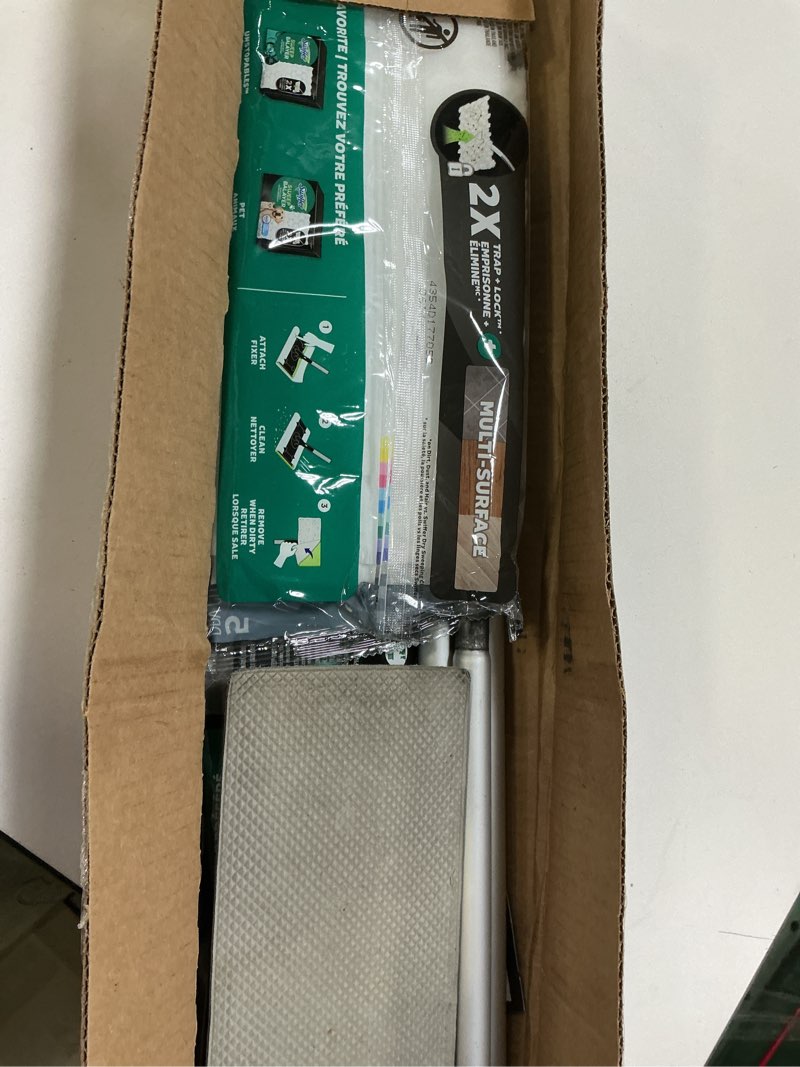 Condition photo showing As Is for Swiffer Sweep and Mop Deluxe  2-in-1 Floor Mopping and Sweeping Kit  Includes 1 Sweeper Device  5 Heavy Duty Dry Sweeping Cloths  6 Heavy Duty Wet Mopping Cloths