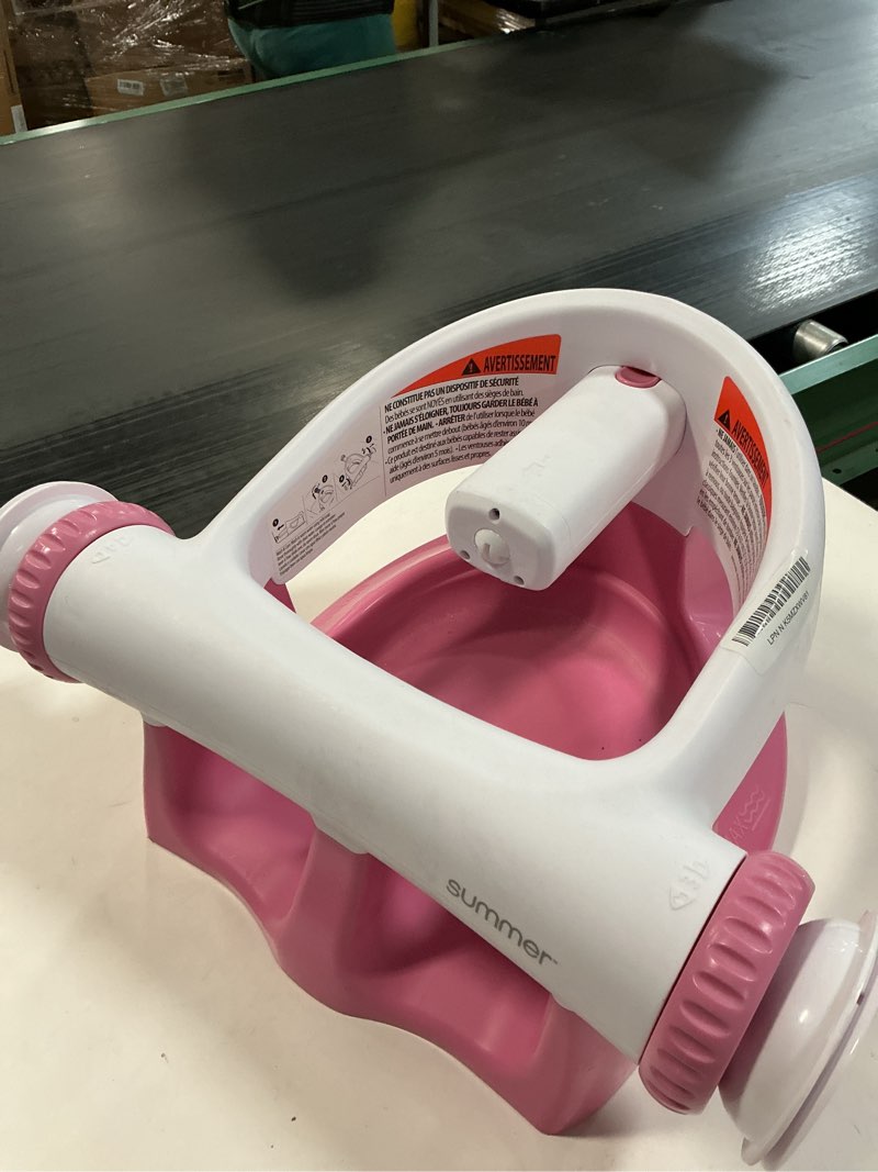Condition photo showing As Is for Ingenuity My Bath Seat for Sit-Up Baby Bathing, Sure & Secure Suction Cups, ASTM Safety Tested & Approved, Backrest for Assisted Sitting, Easy Setup & Storage, Pink