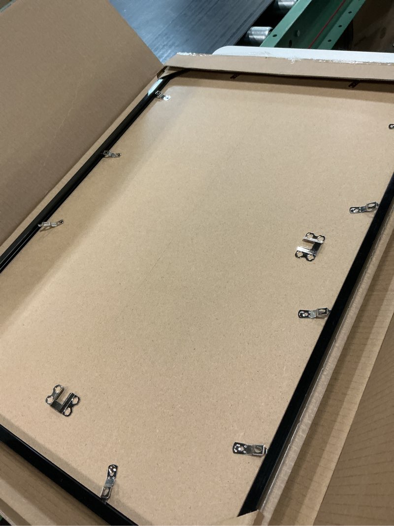 Condition photo showing Good Condition for 16x24 picture frame set of 2, black photo frames high transparent wall gallery desktop horizontal vertical for canvas collage photo poster certificate 16 x 24 inches black 16x24
