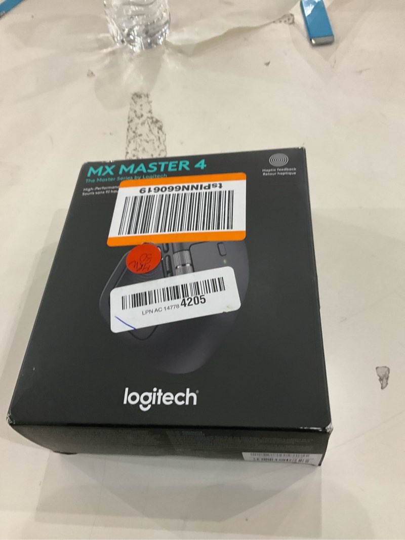 Condition photo showing New/Like New for Logitech MX Master 4, Ergonomic Wireless Mouse with Advanced Performance Haptic Feedback, Ultra-Fast Scrolling, USB-C Charging, Bluetooth, Windows, MacOS - Graphite Graphite Mouse