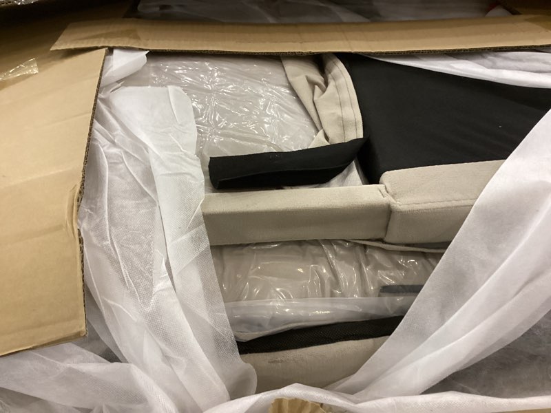 Condition photo showing New/Like New for Shintenchi U Shaped Sectional Couches for Living Room, 4 Seat Modern Sectional Sofa with Removable Armrest & Soft Backrest for Apartment and Small Space, Milky Coffee