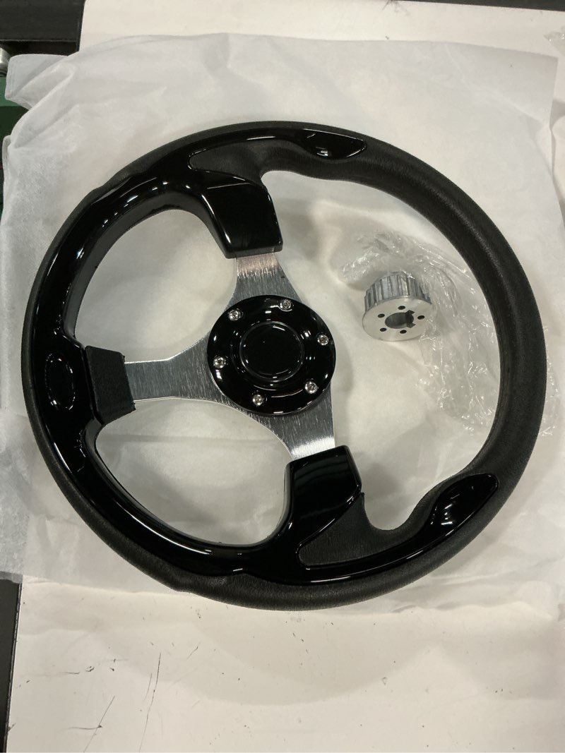 Condition photo showing Good Condition for Universal Racing Car Racing Steering Wheels PU 13inch 320mm Drifting Sport SteerUniversal