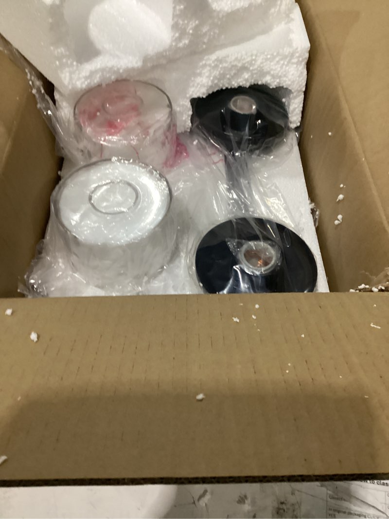 Condition photo showing New/Like New for homeplace lighting 128841mb-451 colton mid-century clear water glass bathroom vanity wall light, 4-light 400 total watts, 10" h x 34" w, matte black 4-light matte black