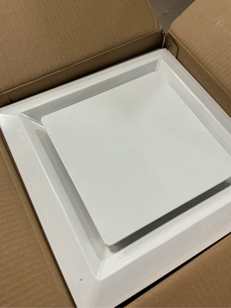 Condition photo showing New/Like New for bathroom exhaust fan for ceiling mount, household bath vent ventilation fans with 1.0 sones quiet operation, 110 cfm with 4" duct collar, 26w low consumption (housing size 9.2"x9.2")