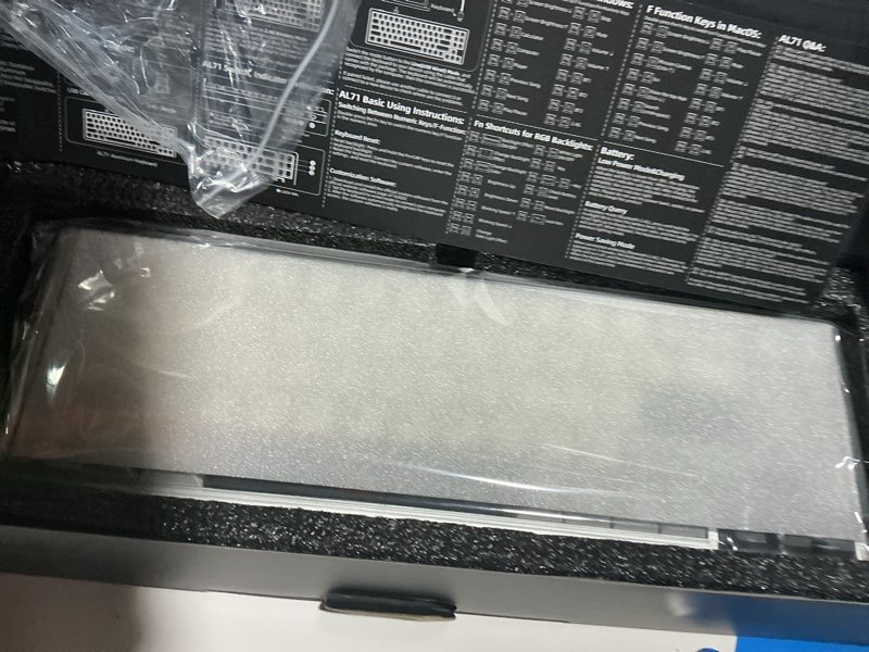 Condition photo showing Good Condition for YUNZII AL71 75% Mechanical Keyboard, Full Aluminum CNC, Hot Swappable Gasket, 2.4GHz Wireless BT5.0/USB-C Wired Gaming Keyboard,NKRO Programmable RGB, for Win/Mac(Silver,Crystal White Switch)