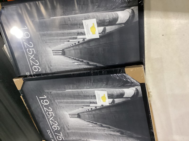 Condition photo showing Good Condition for doai art 19.25x26.75 poster frame black 2 pack, poster frames 19.25 x 26.75 inches or 26.75x19.25 picture frames with hd plexiglass for horizontal or vertical wall mounting, durable scratch-proof safe and artistic black 19.25x26.75 2pack