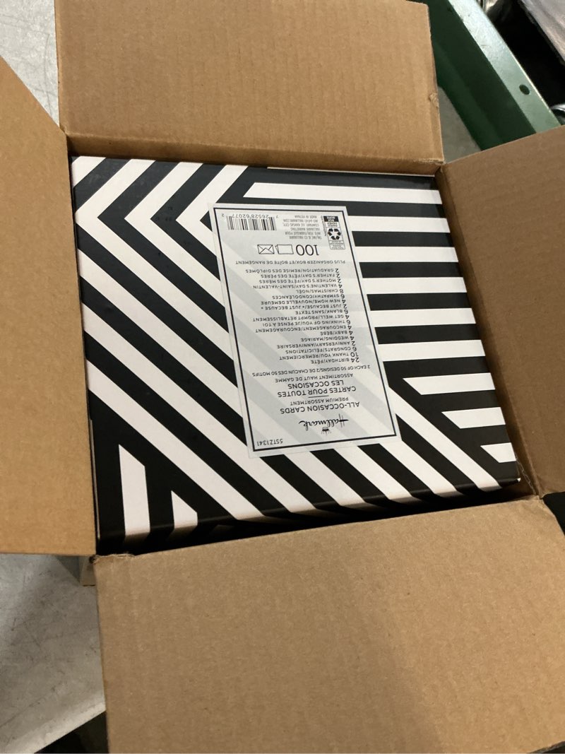 Condition photo showing New/Like New for hallmark bulk greeting card assortment with organizer (100 cards with envelopes) birthday cards, thank you cards, wedding cards, sympathy cards, holiday cards, congrats cards