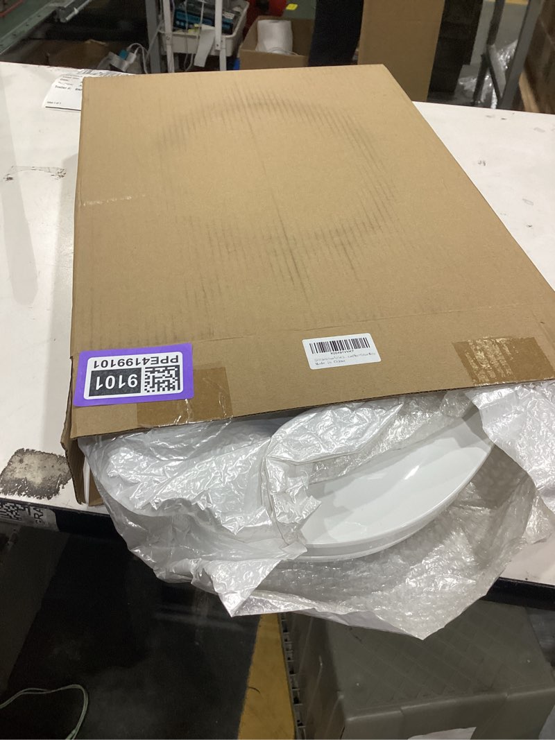 Condition photo showing Good Condition for ss114 elongated toilet seat compatible with toto ss113/ss154/ss224/ss204, soft close elongated toilet seat, traditional toilet seat replacement with toilet bolts and nut - cotton white