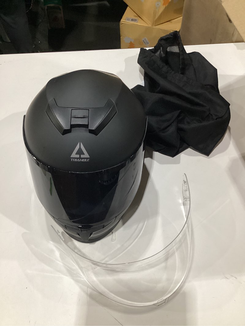 Condition photo showing Good Condition for TRIANGLE Kids Motorcycle Helmets Youth Full Face Helmet Lightweight with 2 Visors DOT Approved Medium Matte Black