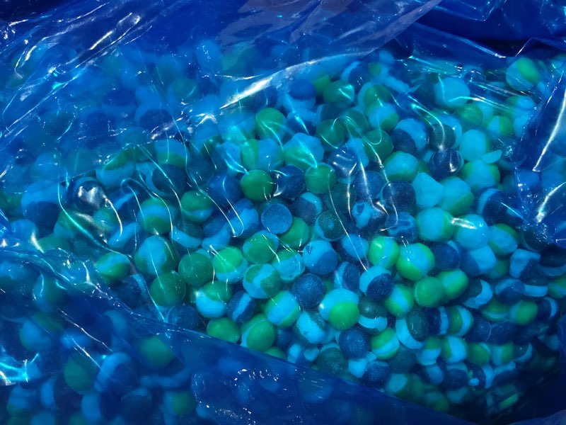 Condition photo showing As Is for freeze dried rainbow candy 10kg