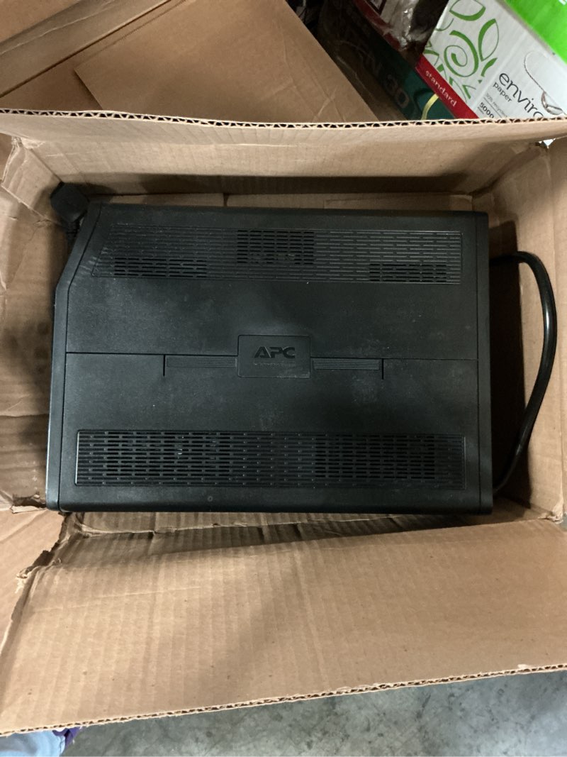Condition photo showing Good Condition for apc ups, 1000va sine wave ups battery backup & surge protector, br1000ms backup battery with avr, (2) usb charger ports, back-ups pro uninterruptible power supply black