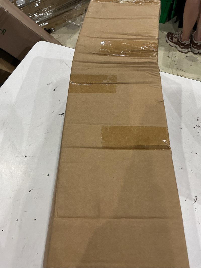 Condition photo showing As Is for jones stephens 5 ft aluminum shower curtain rod with flange