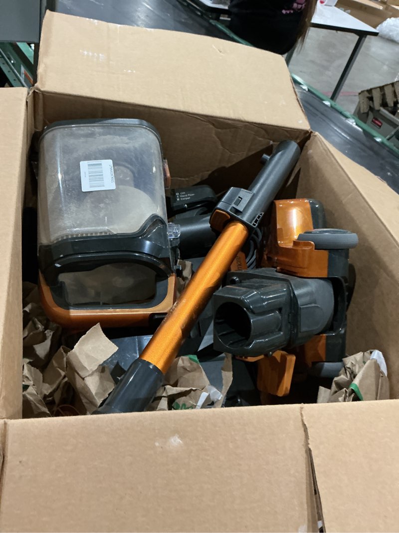Condition photo showing As Is for kenmore du4080 featherlite lift-up bagless upright vacuum 2-motor power suction lightweight carpet cleaner with hepa filter, 2 cleaning tools for pet hair, hard floor, orange
