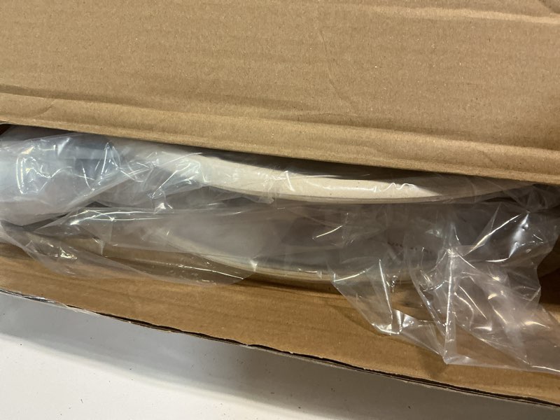 Condition photo showing New/Like New for aspen creative 38005-2, bell collapsible spider lamp shade, natural, 9" top x 15" bottom x 11" slant height, set of 2