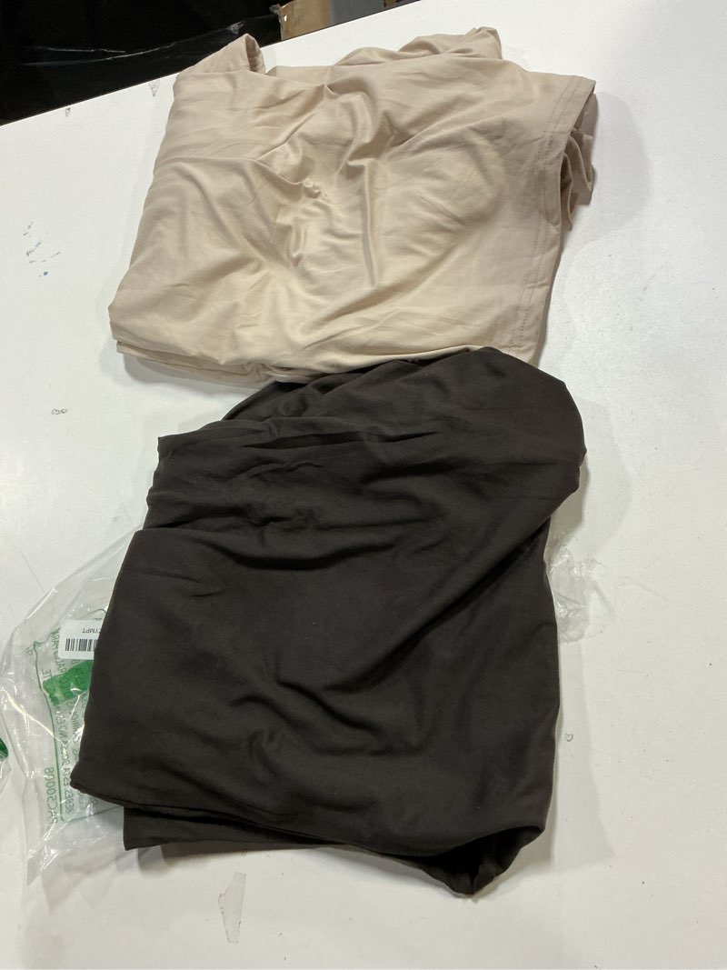 Condition photo showing As Is for NEW YOUNG 3 Pack Women's Wide Leg Pants with Pockets High Waist Loose Sweatpants Casual Lounge Yoga Workout Palazzo X-Large Black,brown,apricot