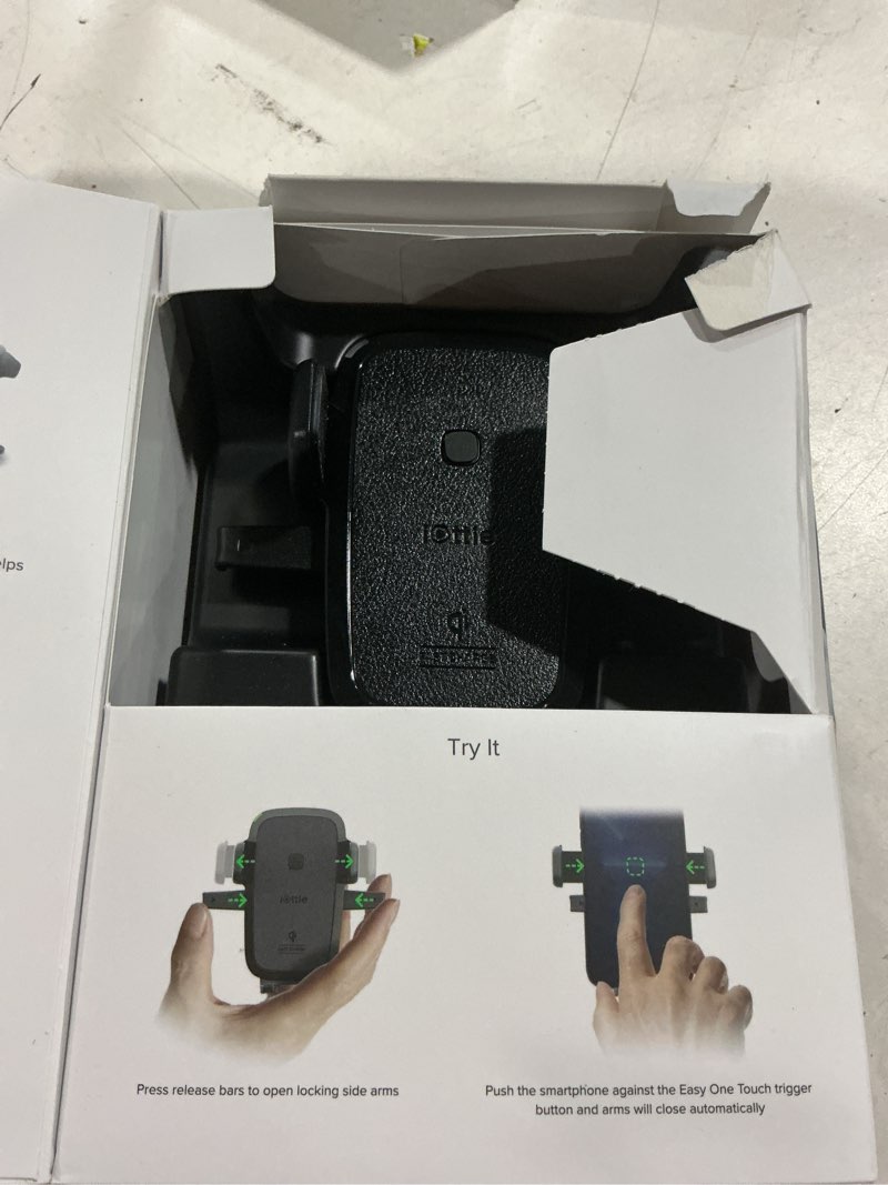 Condition photo showing As Is for iottie easy one touch wireless mini dashboard & windshield mount, black, plastic