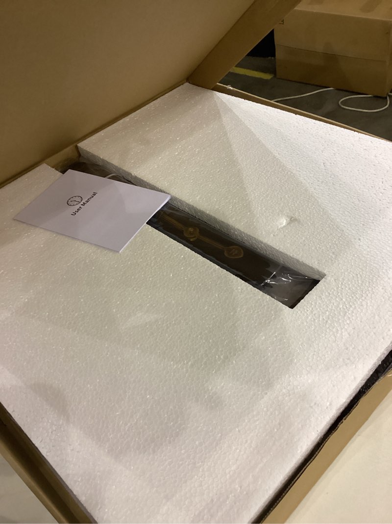 Condition photo showing New/Like New for Wall Clocks for Living Room, Metal Black Castle with Metal Golden Retro Hands, Battery Operated Silent Non-Ticking Large Wall Clock for Bedroom Kitchen Living Room Home Decor,24x24Inch