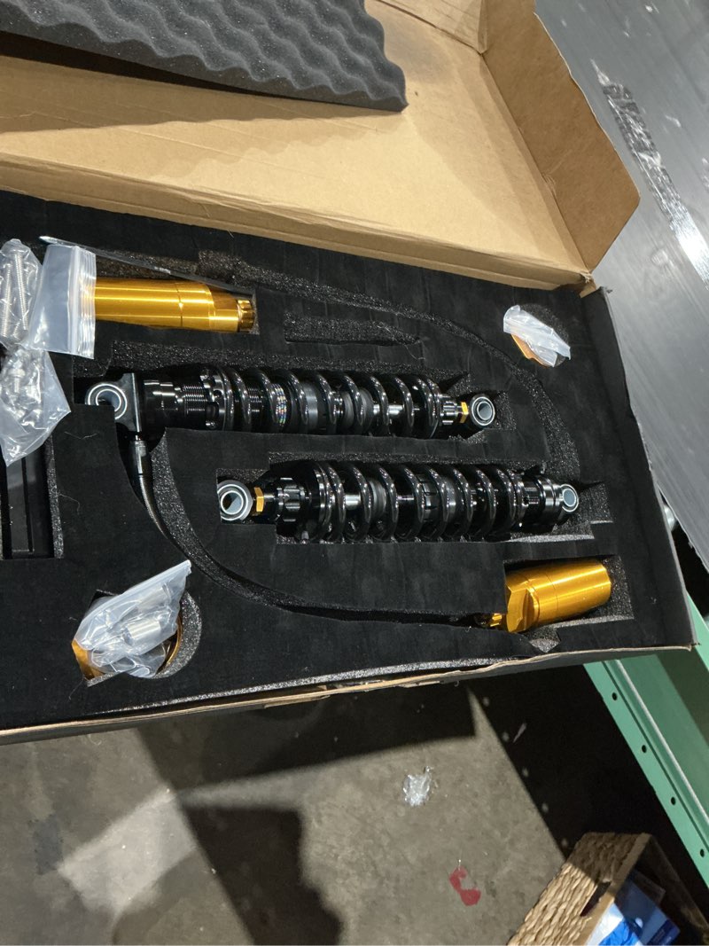 Condition photo showing As Is for tcmt remote reservoir rear suspensions for harley touring '14-'25