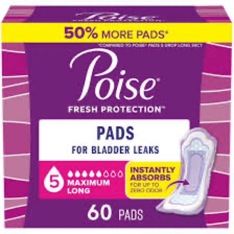 Poise Fresh Protection Pads Maximum Long. Pack of 42. Similar to Stock Photo 