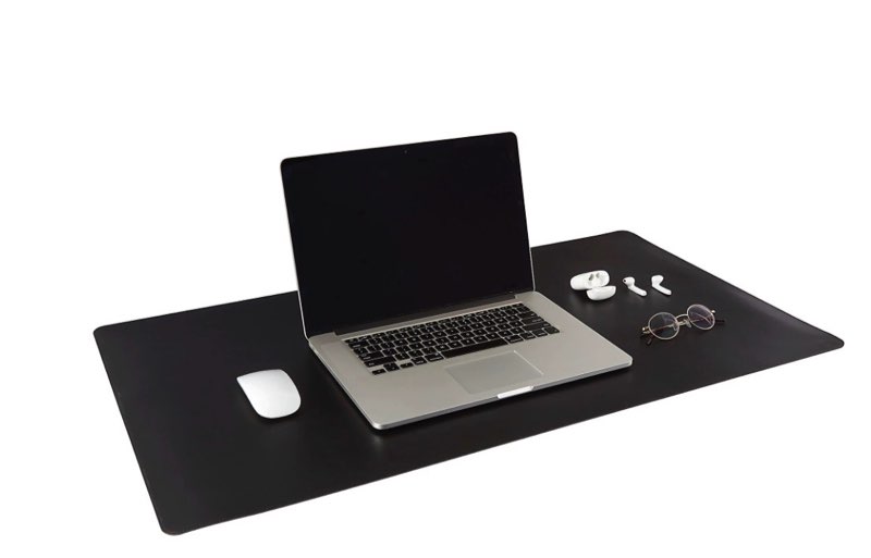Realspace™ Reversible Desk Pad With Antimicrobial Treatment, 20" x 36", Black/Gray