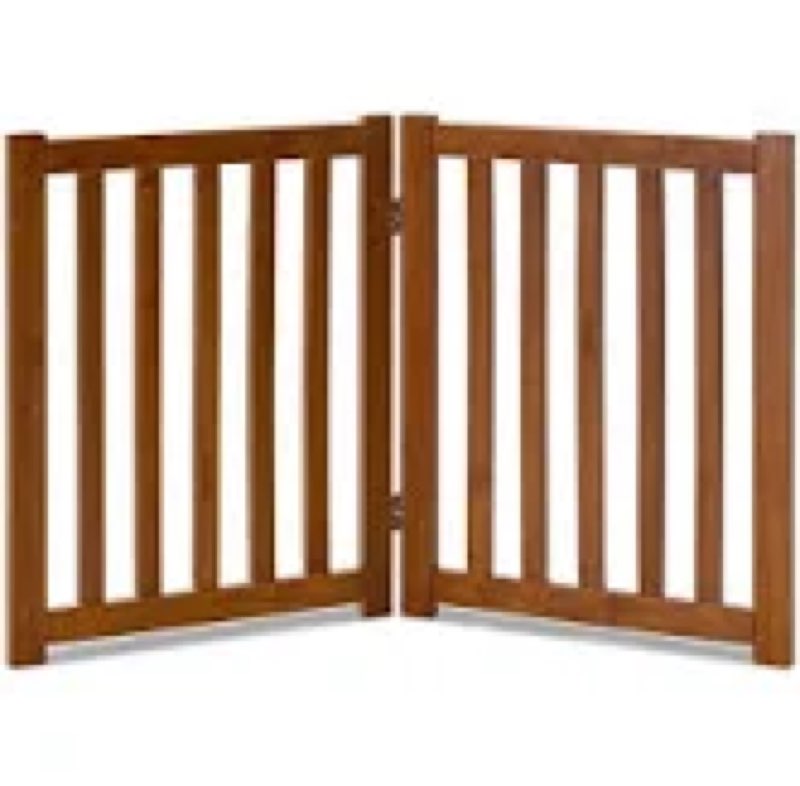 wooden free standing pet gate