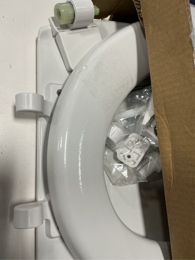 Condition photo showing As Is for american standard 5503a00b.020 transitional slow-close elongated front toilet seat, white