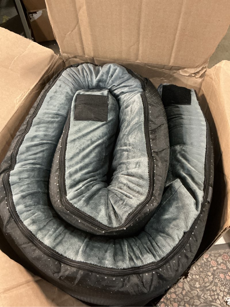 Condition photo showing As Is for foam camping mattress - roll up sleeping mat for cot, foam sleeping pad for camping with cover for kids, adults, portable camping mat, camping pad for bed, car (color is green and black)