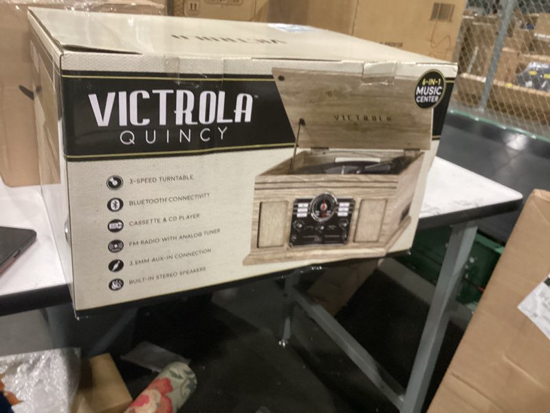 Condition photo showing Good Condition for Victrola The Quincy 6-in-1 Bluetooth Record Player & Multimedia Center with Built-in Speakers – 3-Sp