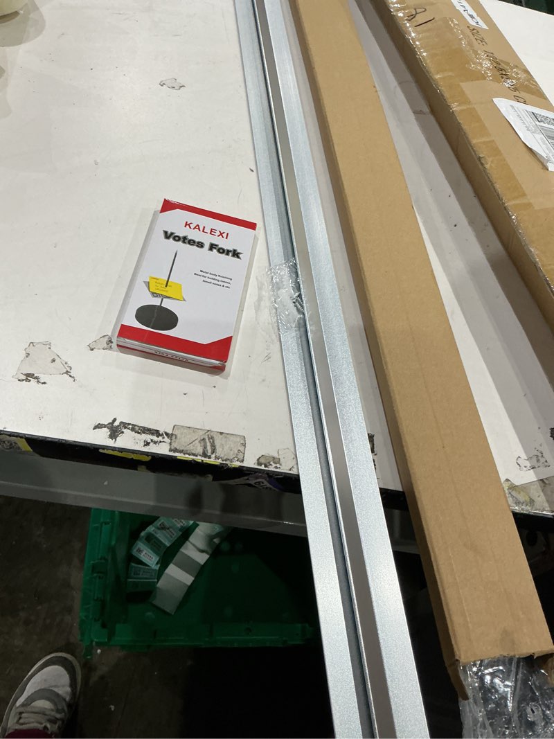 Condition photo showing Good Condition for henoyso 48 inch aluminum slide check rack with 2 pcs receipt holder spike desk receipt storage restaurant food truck ticket holder accessories silver bill order display rail for kitchen bar(no slot) 48 inch no slot